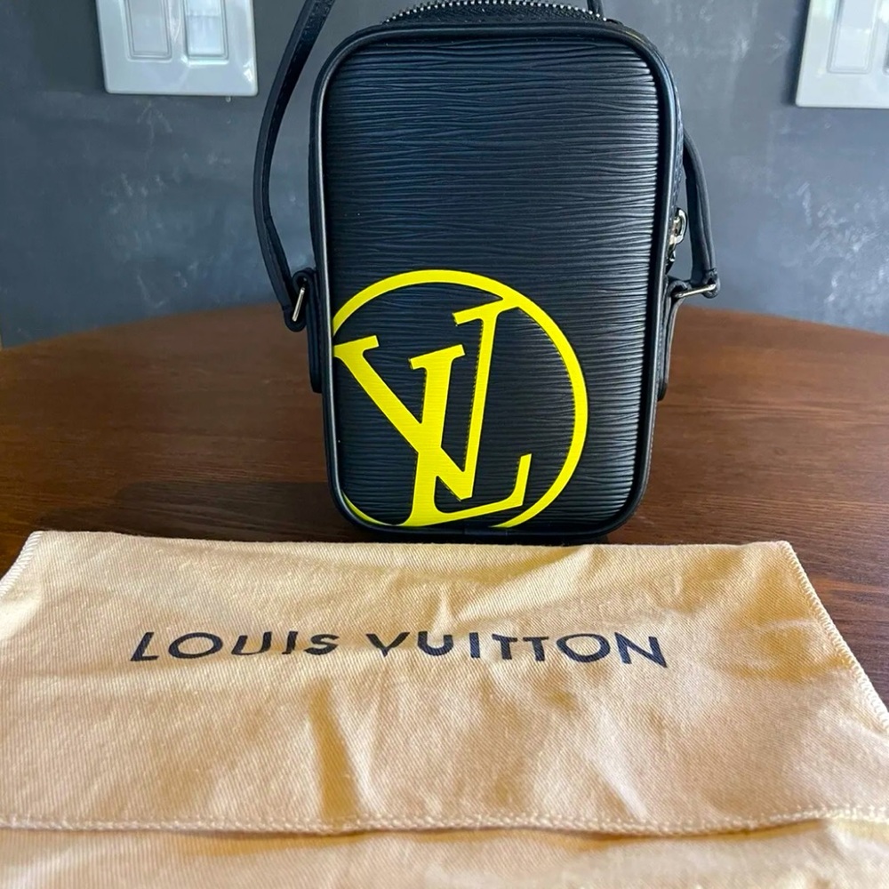 Louis Vuitton Danube Initials Crossbody PPM Black Leather